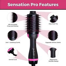 Hair Dryer Hot Air Brush Styler and Volumizer | One Step Straightener, Curler & Blow Dryer Brush