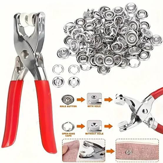 Metal Tich Button Machine | 9.5mm Press Plier Kit