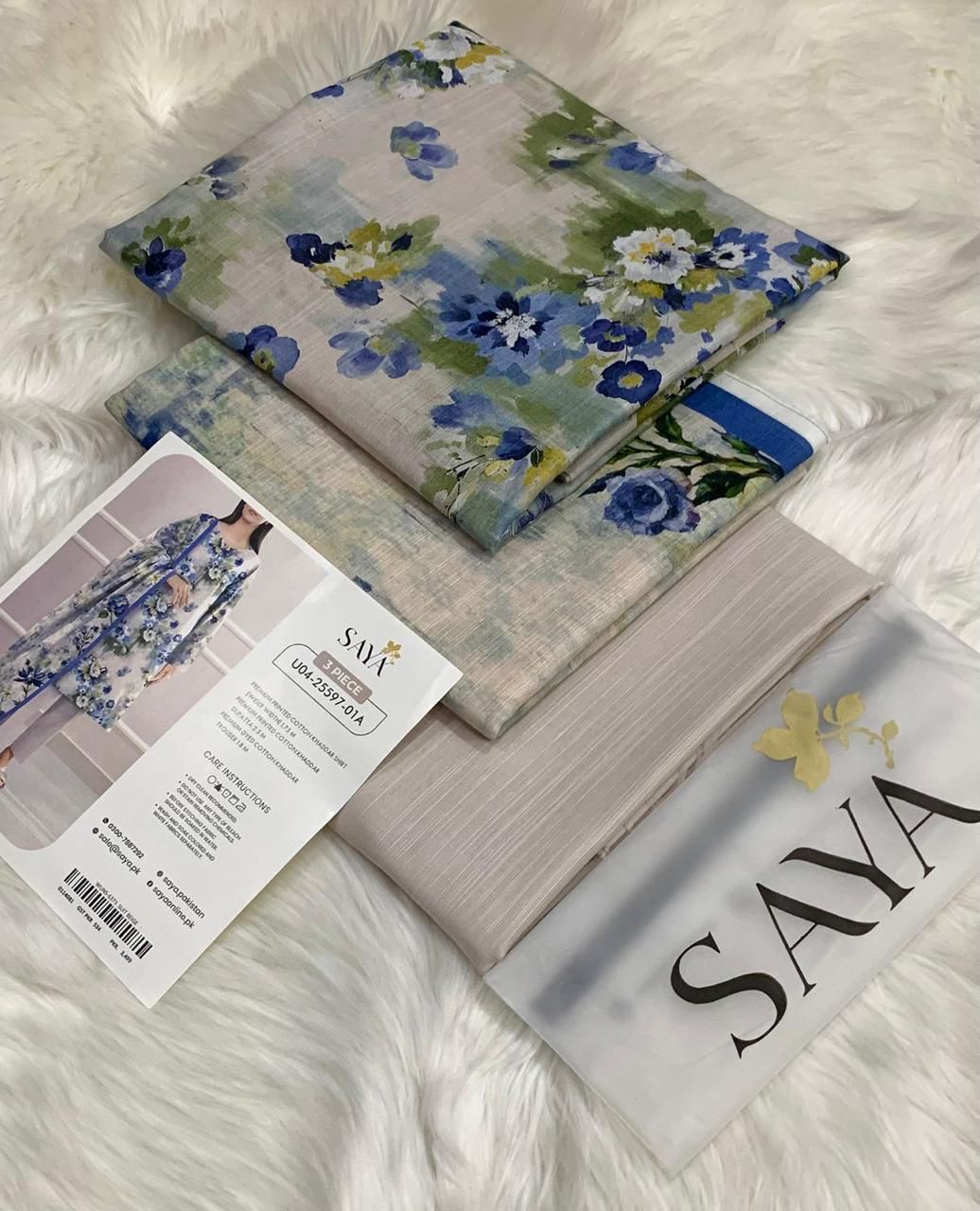 Saya 3 Piece Soft Khaddar Suit