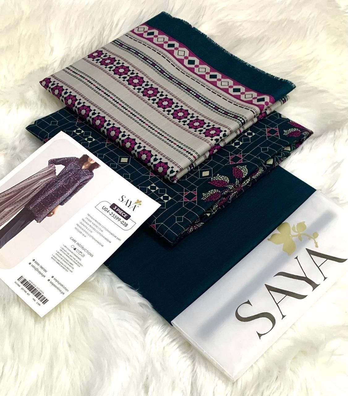 Saya 3 Piece Soft Khaddar Suit