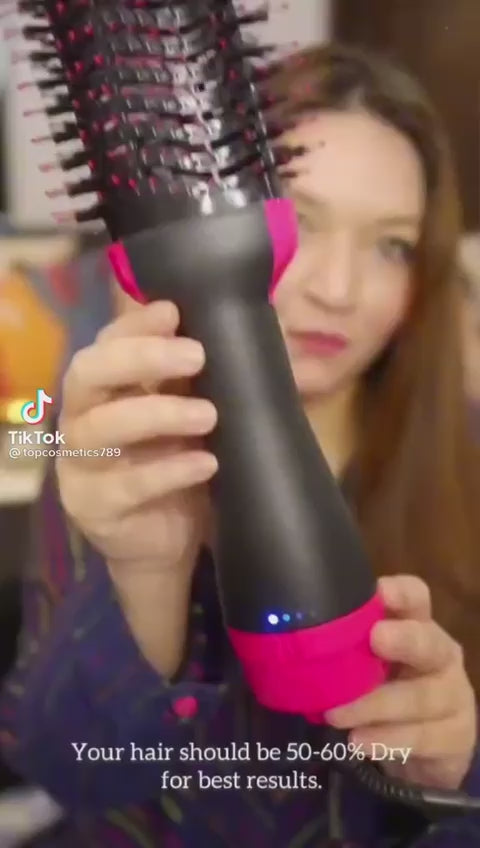Hair Dryer Hot Air Brush Styler and Volumizer | One Step Straightener, Curler & Blow Dryer Brush